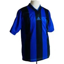 Adidas Men's Black and Blue T-shirt