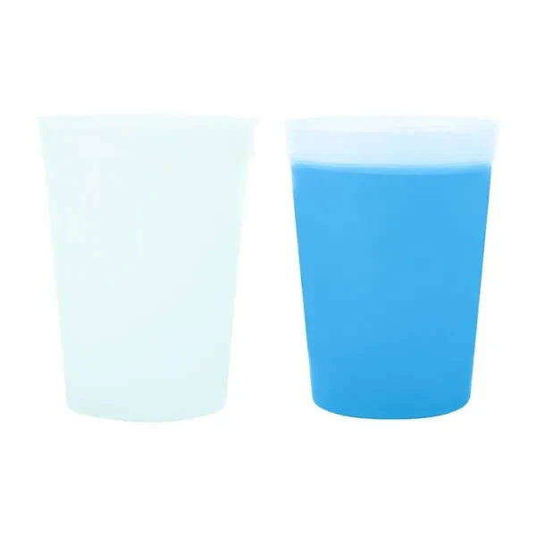 Bulk 500 Pcs. 12 Oz Color Changing Stadium Cup Frost Blue