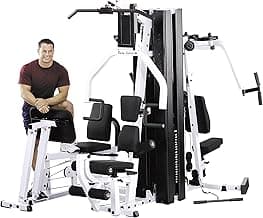 Body-Solid (EXM3000LPS) Multi-Station 210lb Dual Weight Stack Machine for Home & Commercial Gym, Complete Body Strength Training Functional Exercise Workout Station for Weight lifting and Bodybuilding