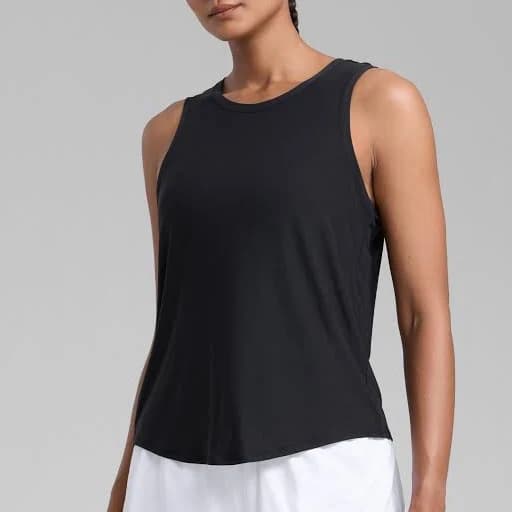 CRZ YOGA Women's High Neck Cloudweight Open Back Lightweight Tank