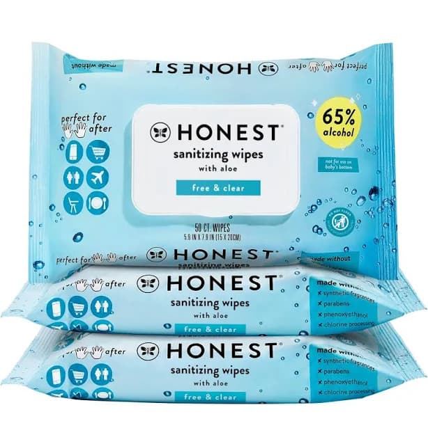 Honest Company Sanitizing Alcohol Wipes 150 Count