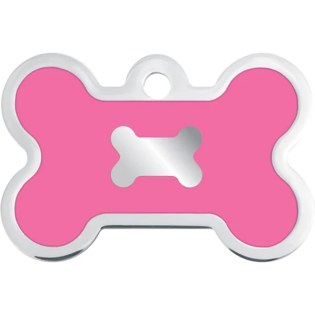 Quick-Tag Bone Epoxy Enameled Personalized Dog ID Tag