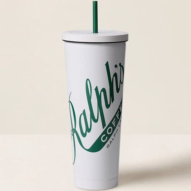 Ralph Lauren Ralph's Coffee Iced Beverage Cup & Straw