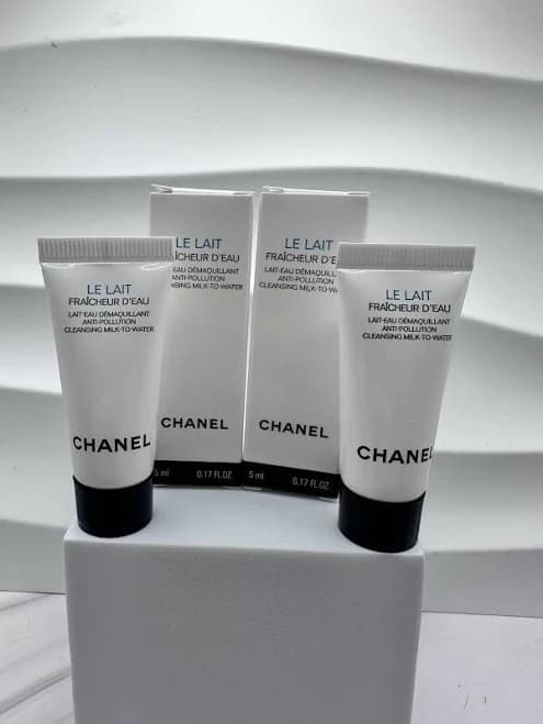 Lot 2 Chanel Le Lait Anti Pollution Cleansing Milk To Water 5ml Each