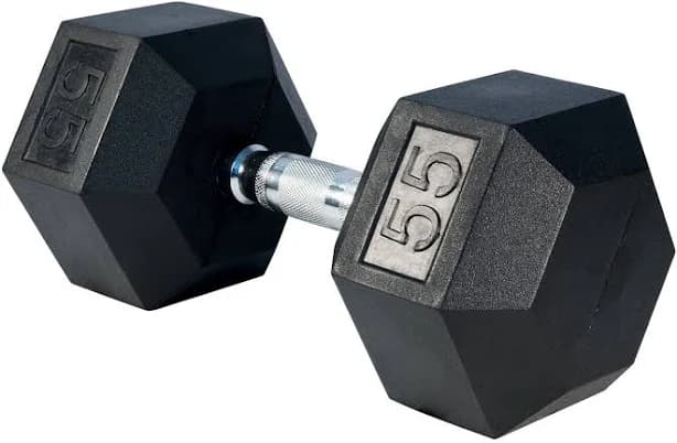 LIFE SPORT RUBBER DUMBBELL 55LB