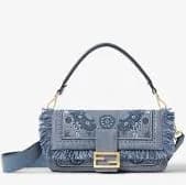 Fendi Baguette Shoulder Bag with FF PLA Embroidery