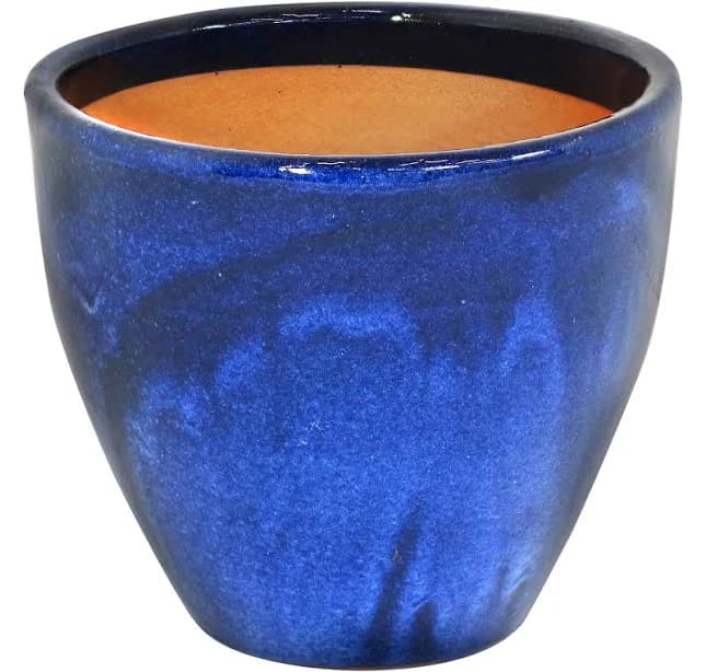 Sunnydaze Resort Glazed Ceramic Planter