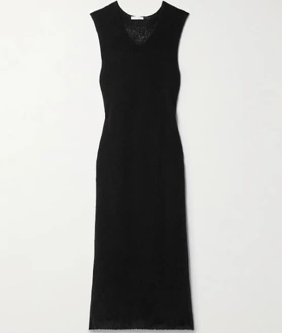 The Row Folosa Knitted Silk Maxi Dress - White