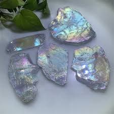 Angel Aura Selenite Slab for Spiritual Decor | Handmade Crystal Craft | Unique Engraved Folk Art Piece
