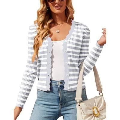 Women's Ribbed Textured Knit Cardigan