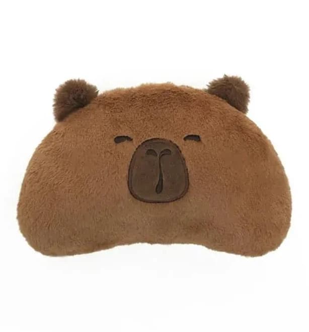 Cute Plush Capybara Car Seat Cushion Soft Stuffed Car Headrest Comfortable Lumbar Support Waist Pillow Car Decoration