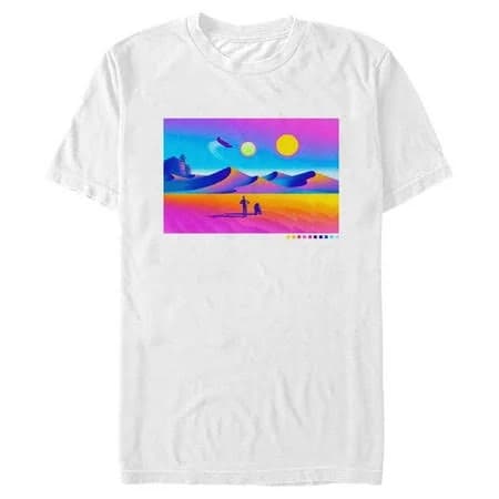 Star Wars R2-D2 and C-3P0 Tatooine Walk Graphic T-Shirt