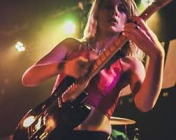 Wolf Alice Blue Weekend Album Beaded Necklace With Tibetan Silver Guitar Charm Worn by Ellie Rowsell Sterling Silver - Etsy