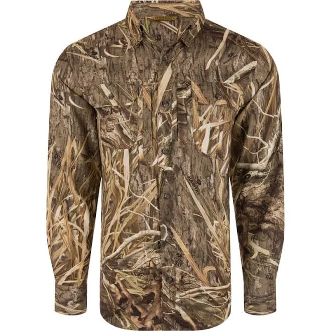 Drake Waterfowl Men's Wingshooter Trey Long Sleeve Shirt