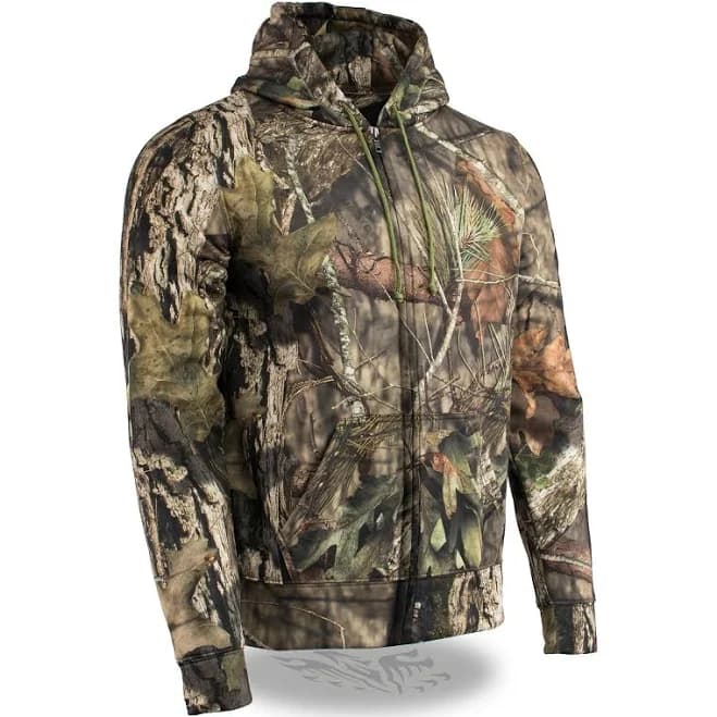 Mossy Oak Men's Camouflage Zipper Front Hoodie