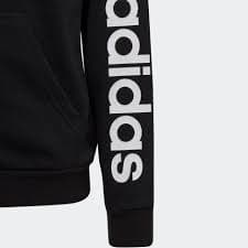 Kids Clothing - Essentials Linear Logo Full-Zip Hoodie - Black | adidas Oman
