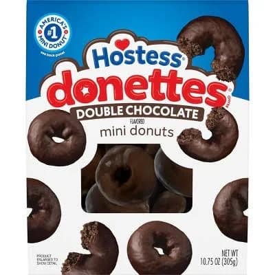 Hostess Donettes Double Chocolate Mini Donuts