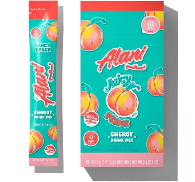 Alani Nu Energy Drink Sticks Juicy Peach