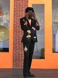Men Black 2Pc Bespoke Floral Embroidered Nudie Western Cowboy Prom Outfit | eBay