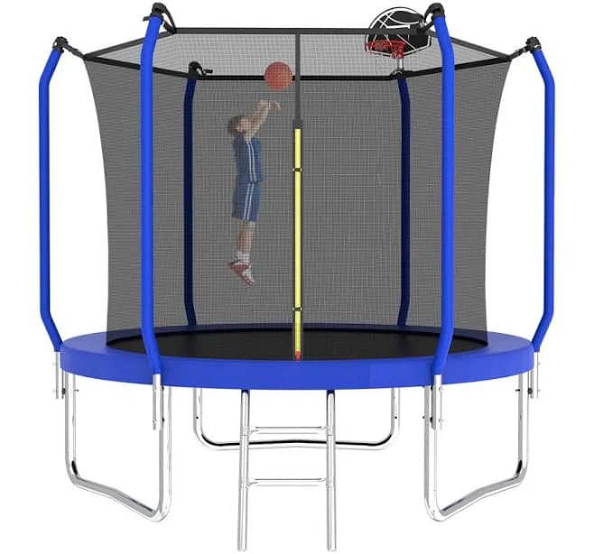 8FT Trampoline With Basketball Hoop Ceballos
