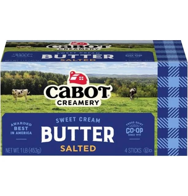 Cabot Sweet Cream Salted Butter Sticks - 4 ct 16 oz Box