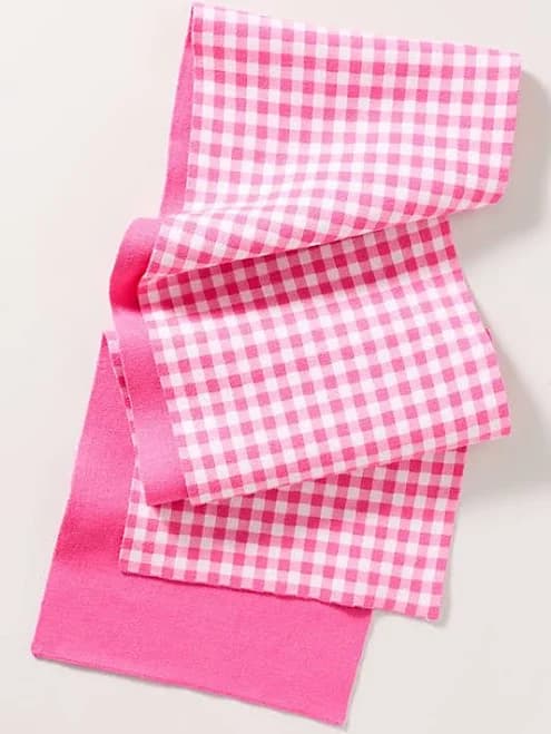 Plaid Scarf by Beach Riot in Pink at Anthropologie