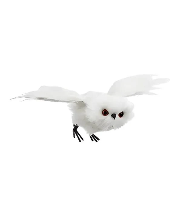 Kurt Adler White Flying Owl Ornament