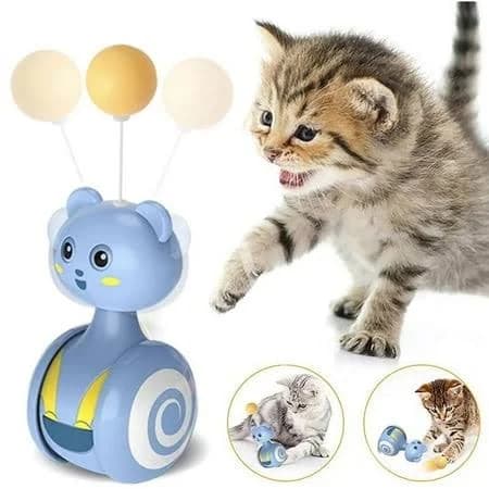 Fun Tumbler Cat Toy with Feather