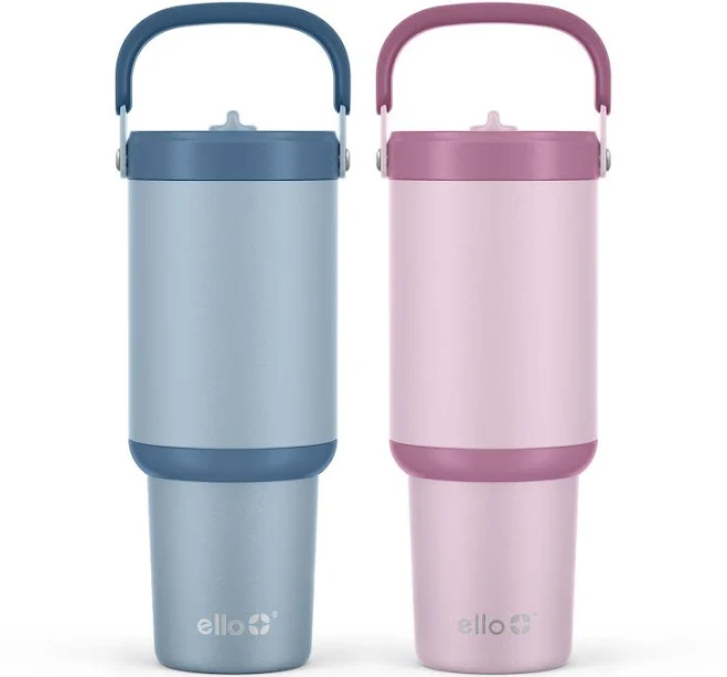 Ello Oasis Go Leak-Proof Stainless Steel Tumbler 2 Pack