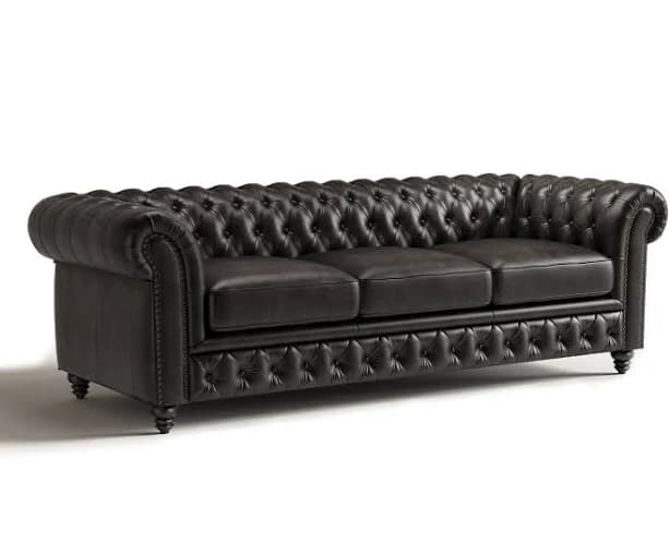 valencia theater seating Valencia Parma 82" Full Aniline Leather Three Seats Sofa