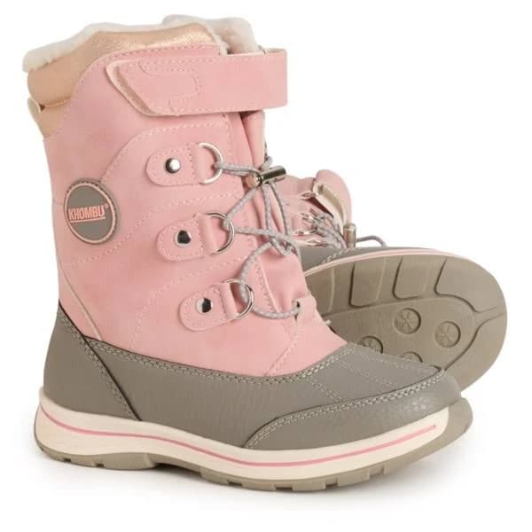 Khombu Boys and Girls Diamond Snow Boots