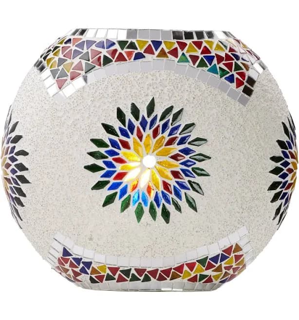 River of Goods Aria 9.5"H Oval Globe Shade Mosaic Glass Accent Lamp