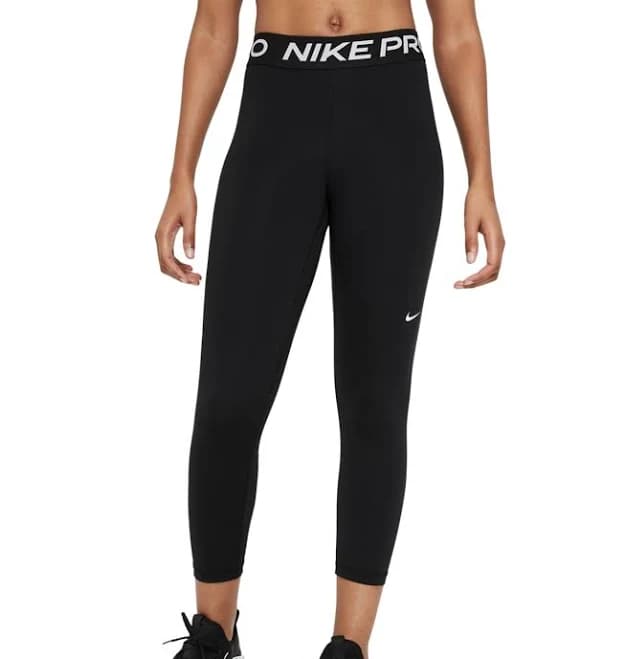 Nike Women's Mid-Rise Crop Mesh-Panel Leggings