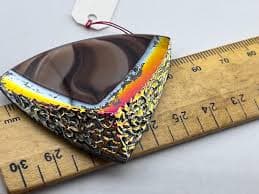 Futuristic Czech Glass Brooch Pin “agate” - Etsy