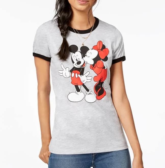 Disney Juniors' Mickey & Minnie Graphic-Print T-Shirt