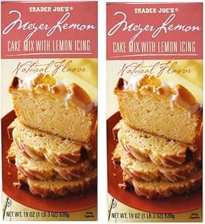 Trader Joe’s Meyer Lemon Cake Mix with Lemon Icing NET WT.19 OZ - 2-PACK