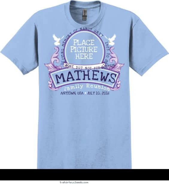 Custom Photo Memorial Family Reunion T-Shirt