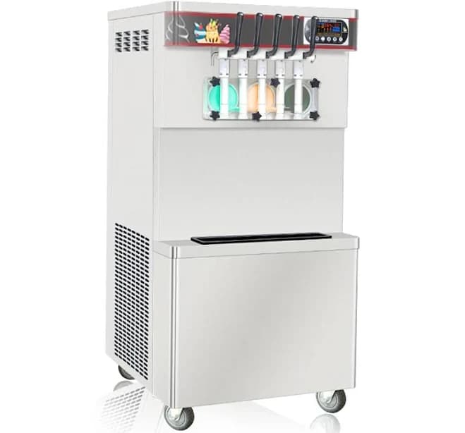 ETL Commercial 5 Flavors Soft Serve Gelato Yogurt Touch Screen Soft Ice Cream Machine