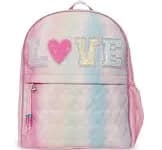 OMG Accessories Love Quilted Hearts Tie Dye Large Backpack