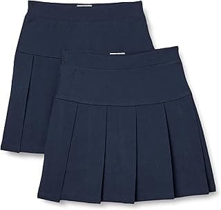 Girls' School Uniform Pleated Skort, Pack of 2