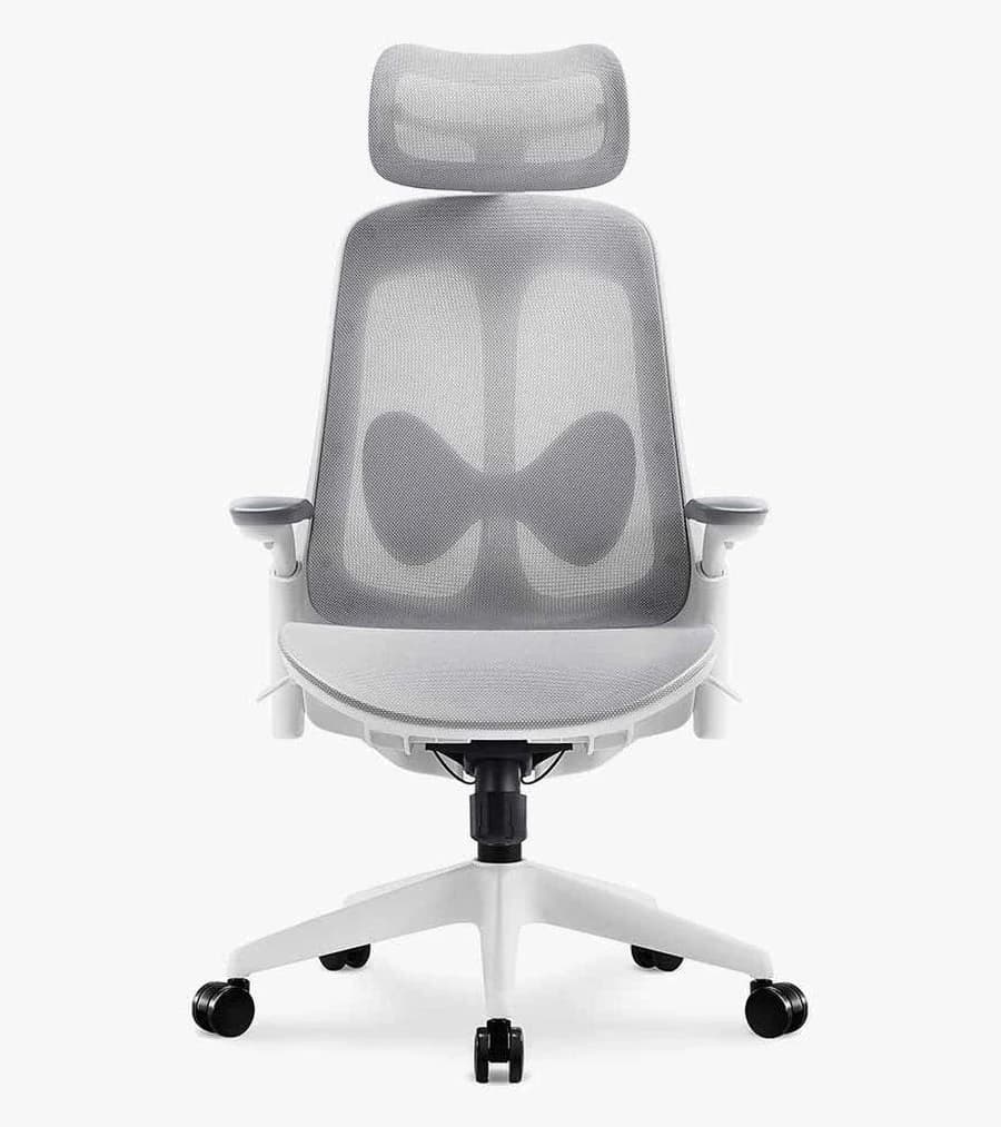 Comfortable Office Chair with Breathable Mesh Seat 4D Armrests Ergonomic Support for Long Hours