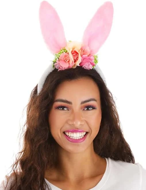 Floral Bunny Ears Headband