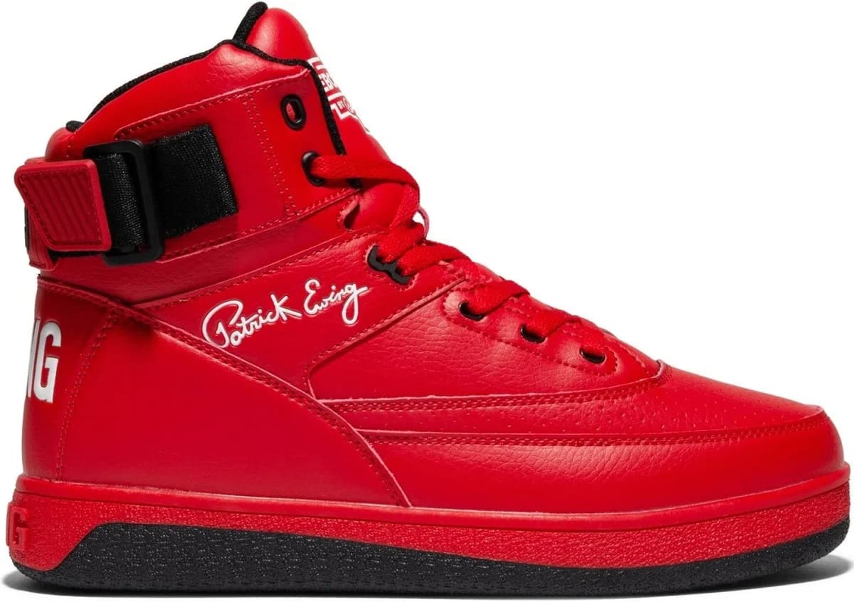 Patrick Ewing Athletics Men's 33 HI ORION Black Red Basketball Shoes