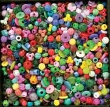 Craft bead mix 1 pound value pack assortment plastic kids craft and hair beads MADE IN USA