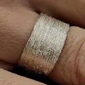 Modern Handmade Sterling Silver Wide Band Ring