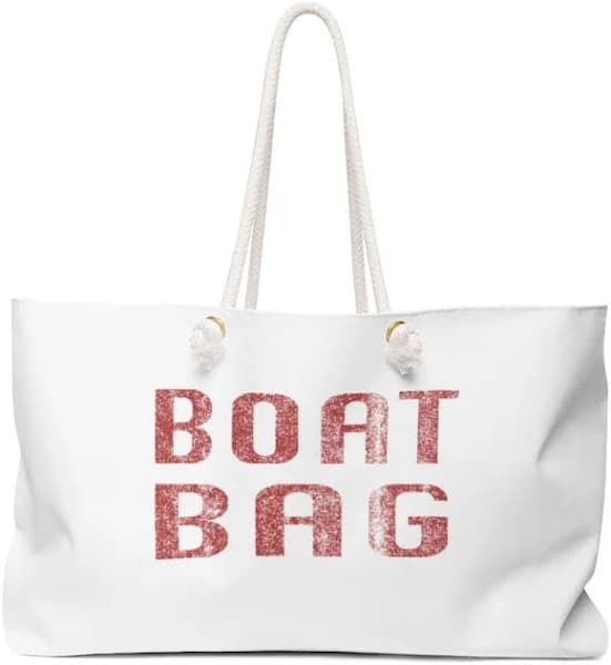 Nautical Knots Lined Boat Bag Tote