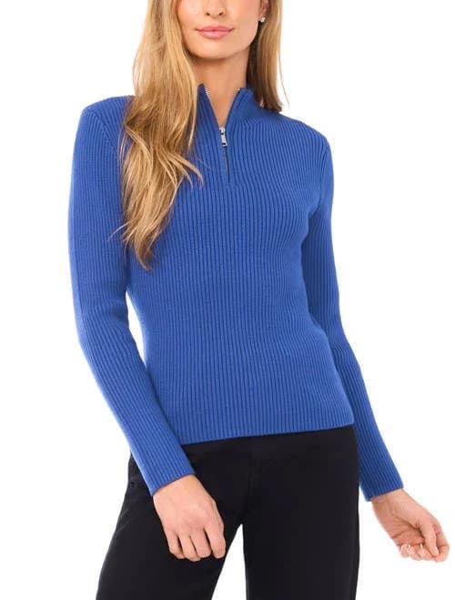 Halogen Women's Rib Quarter Zip Sweater