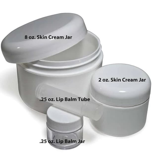 Betterbee 8 oz Skin Cream Jars with Lids