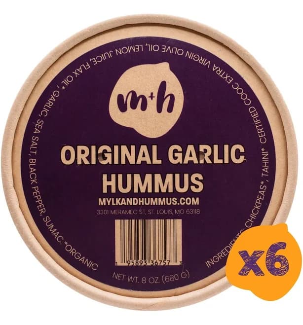 Mylk and Hummus Original Garlic Hummus 6-pack