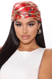 She's Untamable Head Scarf - Red/Black | Fashion Nova